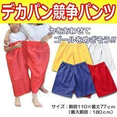 デカパン競争パンツ　水色のみ　3枚　大人から子どもまで使えます。...