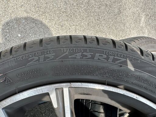 TOYOTA86　ZN6後期　純正ホイール17インチ　タイヤ付き　215/45/17