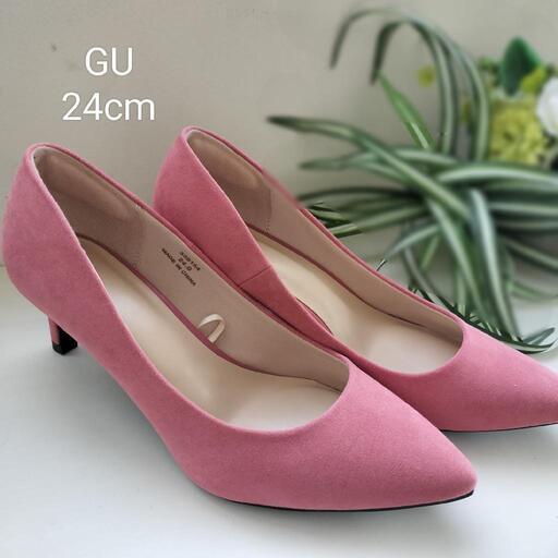 【新品  未使用】GUヒール　24cm  秋冬の足元を華やかさをプラスしてみませんか