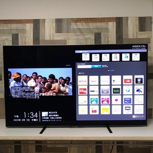 即日受渡❣️4K液晶TVSHARP 60型 YouTube Netflix44500円