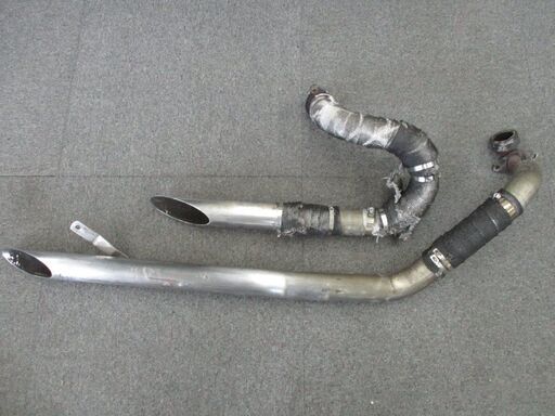 ヤマハ　ドラックスター400　マフラー　スラッシュカット　中古品