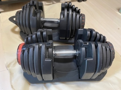 【6月10日までの引き取り限定】ダンベル　可変式(5〜40KG)×2個　MAX80KG