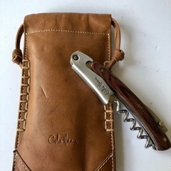 【美品】 Cole Haan コールハーンソムリエナイフ　レザーケース付属の画像