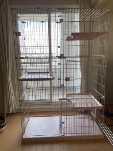 幅123×奥行62.5×高さ184.5cm ペット用ケージ