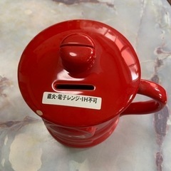 ポスト型マグカップ　おまけにうさぎの置物の画像