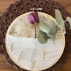刺繍枠　インテリアの画像