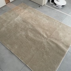【定価12,000円】アイボリー　厚めラグの画像