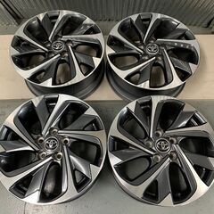 オーリス純正★トヨタ　17×7J　5H114.3　＋50　純正ナット専用　80系ノア　ヴォクシー　ブラック/ポリッシュ　ブレ・曲がりなし