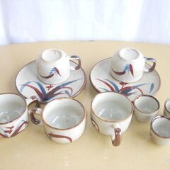 カップ＆ソーサー　ミニカップ　和風　和食器（カップ・お皿・お猪口）　茶系の画像