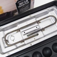 ヤマゼン 2Ｗａｙ　スリムたこ焼き器　YOF-W012E ブラック 2020年製 (BA19)の画像