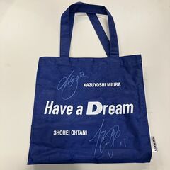 大谷翔平・三浦知良サインプリントバッグ（リポビタンD販促品）