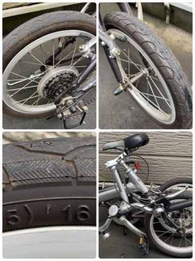 折りたたみ自転車 16インチ シマノ 6段変速 ミニベロ 折り畳み 自転車 シティサイクル newblood