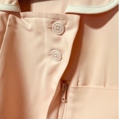ナース服 ワンピース 新品未使用 薄ピンク ホワイセルジップ付 Sの画像