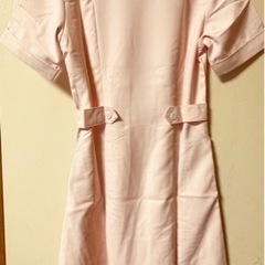 ナース服 ワンピース 新品未使用 薄ピンク ホワイセルジップ付 Sの画像