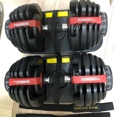 可変式ダンベル 24kg 2個セット ダイヤル式 +リストストラップ