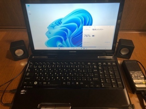 東芝ノートPC Win11+Office2021、Corei7＋SSD＋8GBメモリー