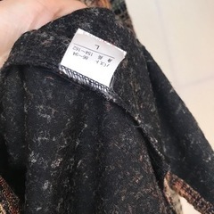 長袖　パッチワーク柄風トップスの画像