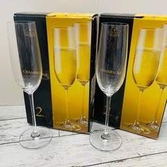 新品未使用　シャンパングラス　スリム型　2個セット×2　トップバリューセレクトの画像