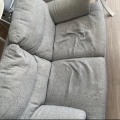 ニトリ　ソファー　グレー　2人掛け　お譲りします¥0の画像