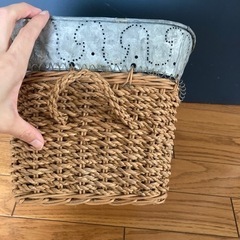 ラタン　アンティーク風かごの画像