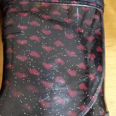 レインブーツ女の子　21.0㎝　黒×ピンクハート　長靴の画像