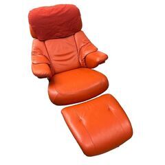 JY カリモク家具 オットマン付 1人掛けレザーソファ ザファースト L