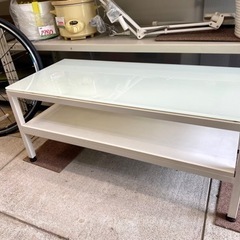 テレビボード テレビ台 ローボード ガラス天板 幅90 中古