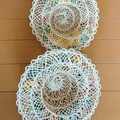 麦わら帽子 飾り 2つセットの画像