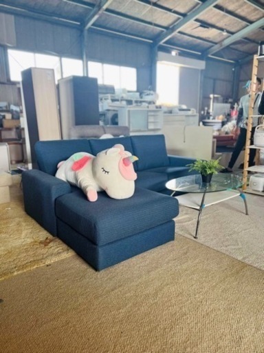 激安?オシャレLソファーセット?ファミリータイプ４人掛け??姫路市配達設置無料??
