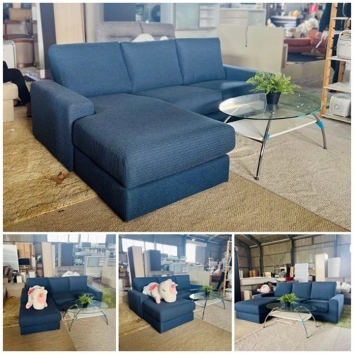 激安?オシャレLソファーセット?ファミリータイプ４人掛け??姫路市配達設置無料??