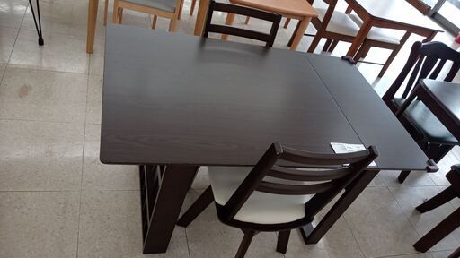 ★ジモティ割あり★ NITORI ダイニングセット2人掛け ダークブラウン H69.5×D75×W120 クリーニング済み TJ1062