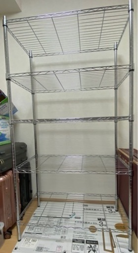 SOLD中古品  5段メタルラック收納棚