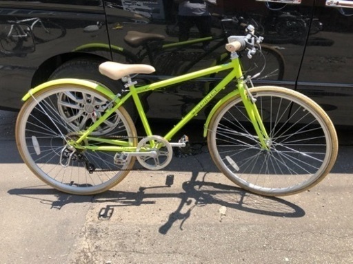 28インチ　フラットハンドル　自転車　現状渡し　7段切り替え　鍵無し