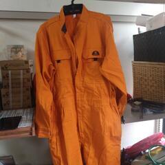 中古　つなぎ　　作業着　オレンジ　Lサイズ
