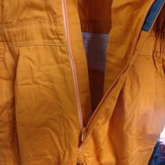 中古　つなぎ　　作業着　オレンジ　Lサイズの画像