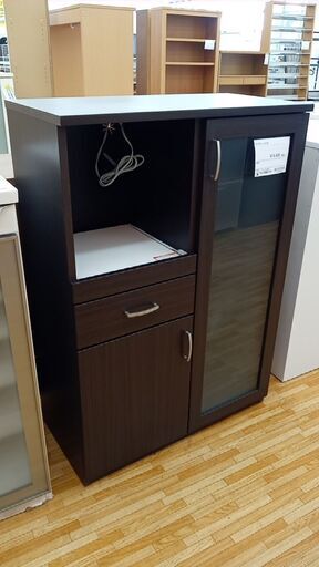 ★ジモティ割あり★ NITORI レンジ台 ブラウン H115×D40.5×W80 クリーニング済み YJ189