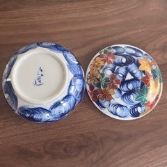 和柄の大蒸碗・4点セットの画像