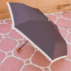 晴雨兼用フラワーレース折りたたみ傘の画像