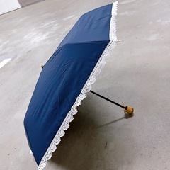 晴雨兼用フラワーレース折りたたみ傘の画像