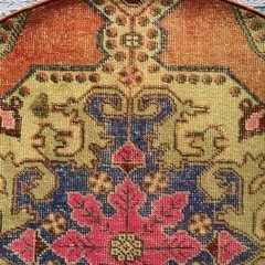 【SALE】118cm 大判ヴィンテージ トルコラグ　1970sの画像