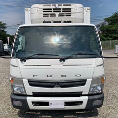 H27年式　三菱ふそう　キャンター　冷蔵冷凍車　小型(2t・3t)　2トン積載　ワイドロングボデー　左サイドドア　中温仕様　東プレ　アルミ縞板　門高185cm　ラッシング2段　インパネ5速MT　型式:TKG-FEB50　集中ドアロック　電格ミラー　バックモニタ　坂道補助(弊社在庫管理番号:0422)の画像