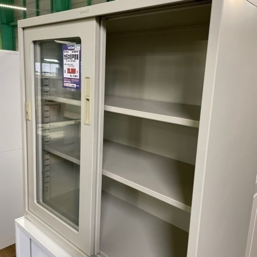 JFF-6 【オフィス家具専門店】ライオンのガラス引戸書庫です！
