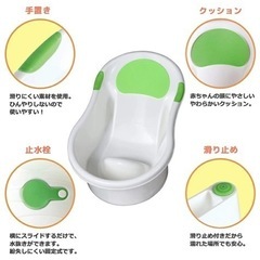 3点セット！ベビーバス＆リッチェルひんやりしないおふろマット＆10連ベビーハンガーの画像