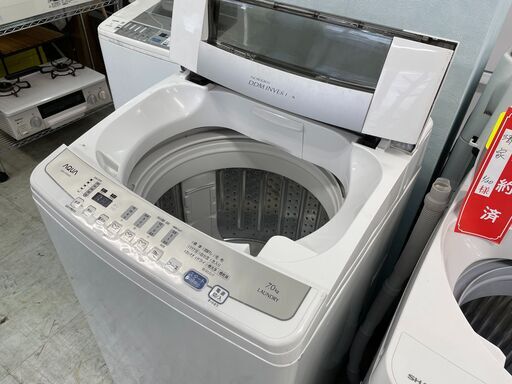 配送設置込み アクア7.0K洗濯機DDインバータ　2016年製　分解クリーニング済み！！
