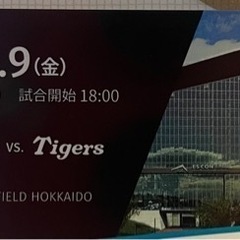 6/9(金) 日ハムvs阪神タイガース　チケット