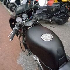 NO.4704　ＴＺＭ５０Ｒ　水冷２サイクル７．２馬力エンジン　６速ギヤ　セル付き　チャンバー付き　マッドブラック　☆彡の画像