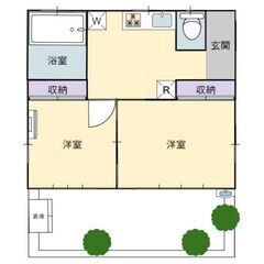 🉐🉐初期費用0円　2LDK35㎡＋倉庫＋駐車場 戸建て 貸家 格安 家賃4.5万円 潮来市 ペット可 複数入居可 賃貸物件 バストイレ別 綺麗な戸建て 事務所利用可能  - 不動産