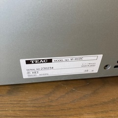 ダブルカセットデッキ　TEAC W-460cの画像