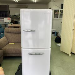 【リサイクルショップ　ピカソ　小松原】2020年製 エディオン e angle レトロスタイル 2ドアノンフロン冷凍冷蔵庫 ANG-RE151★0076★