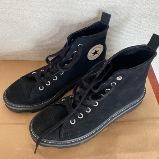 コンバース　ALL STARスエード オールスター ロングライフ ブラック　黒